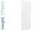 DQ-VUL-1771-VSW-TH - DQ Vulcano Vertical Single Radiator H1771mm X W200mm White DQ-VUL-1771-VSW-TH - DQ Vulcano Vertical Single Radiator H1771mm X W200mm White
